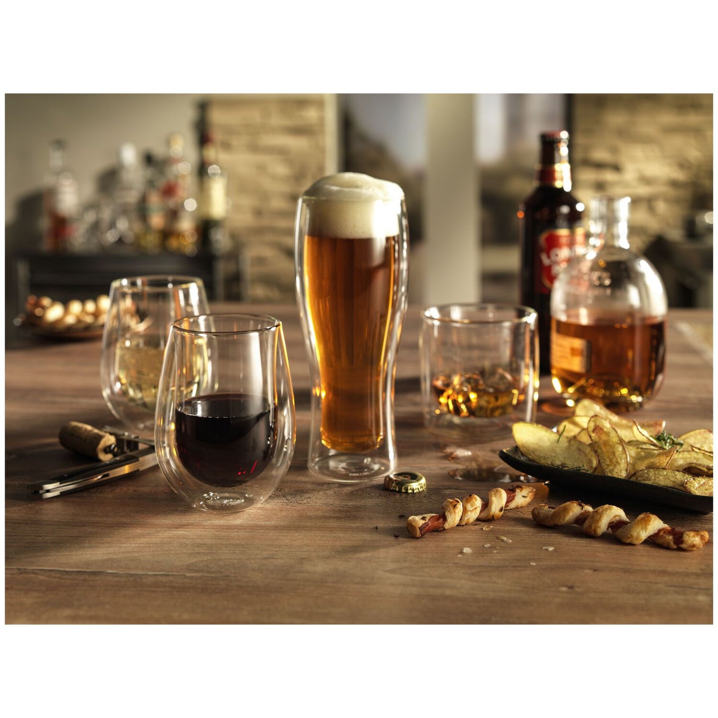 Dubultsienu stikla alus glāzes Zwilling Sorrento Bar 410ml, 2 gab.
