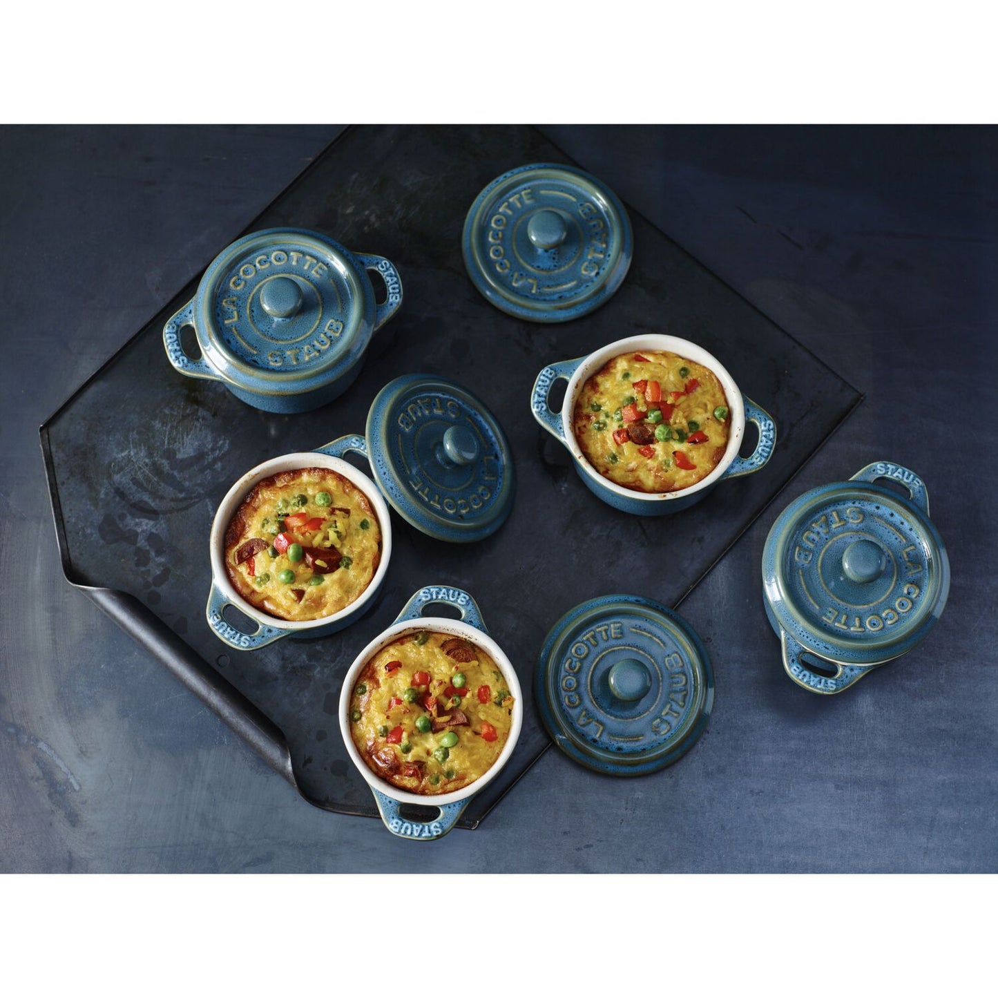 Mini cocotte STAUB Ceramique 200ml, tirkīza zila Mini cocotte STAUB Ceramique 200ml, tirkīza zila