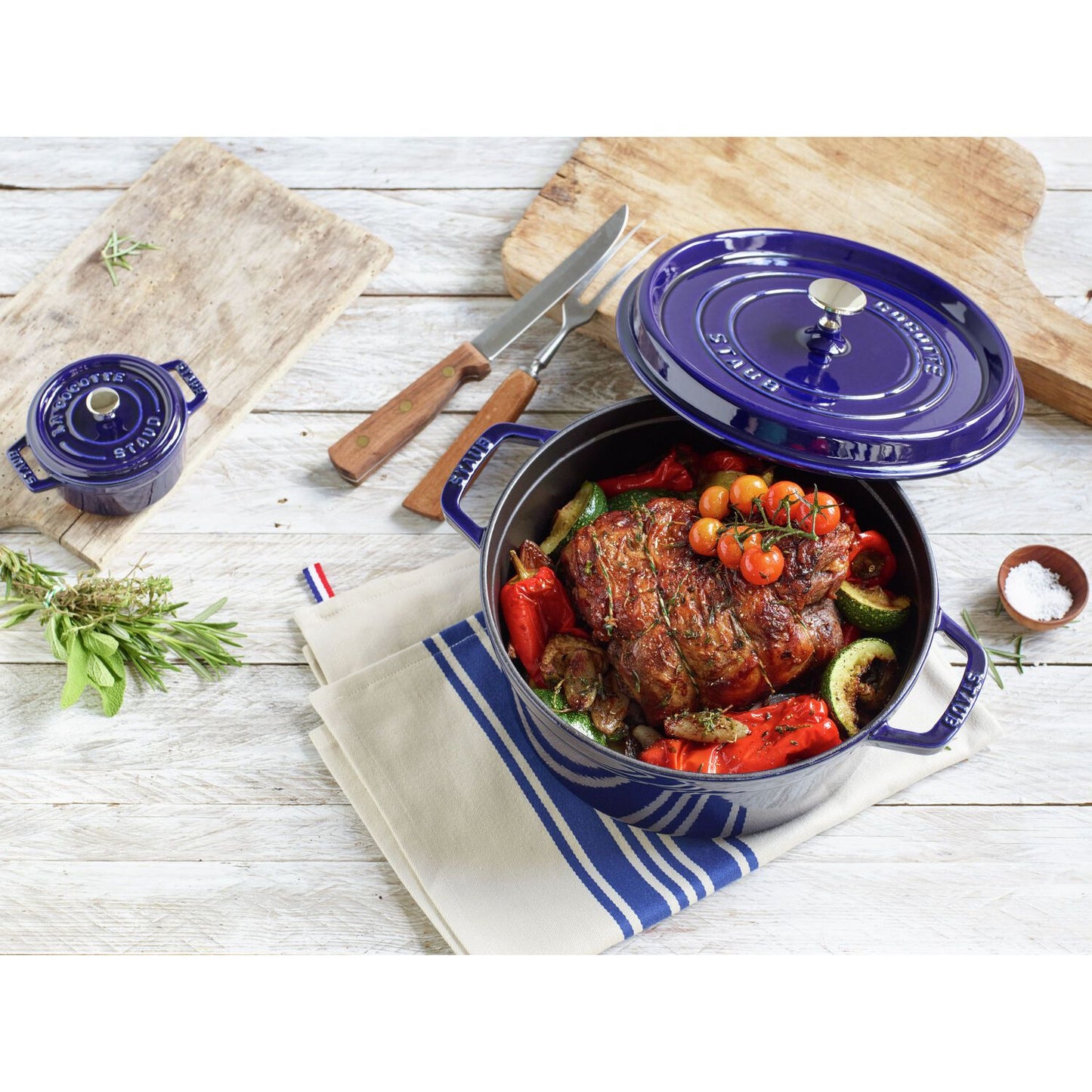 Čuguna katls STAUB LA COCOTTE 20cm 2.2L, zils