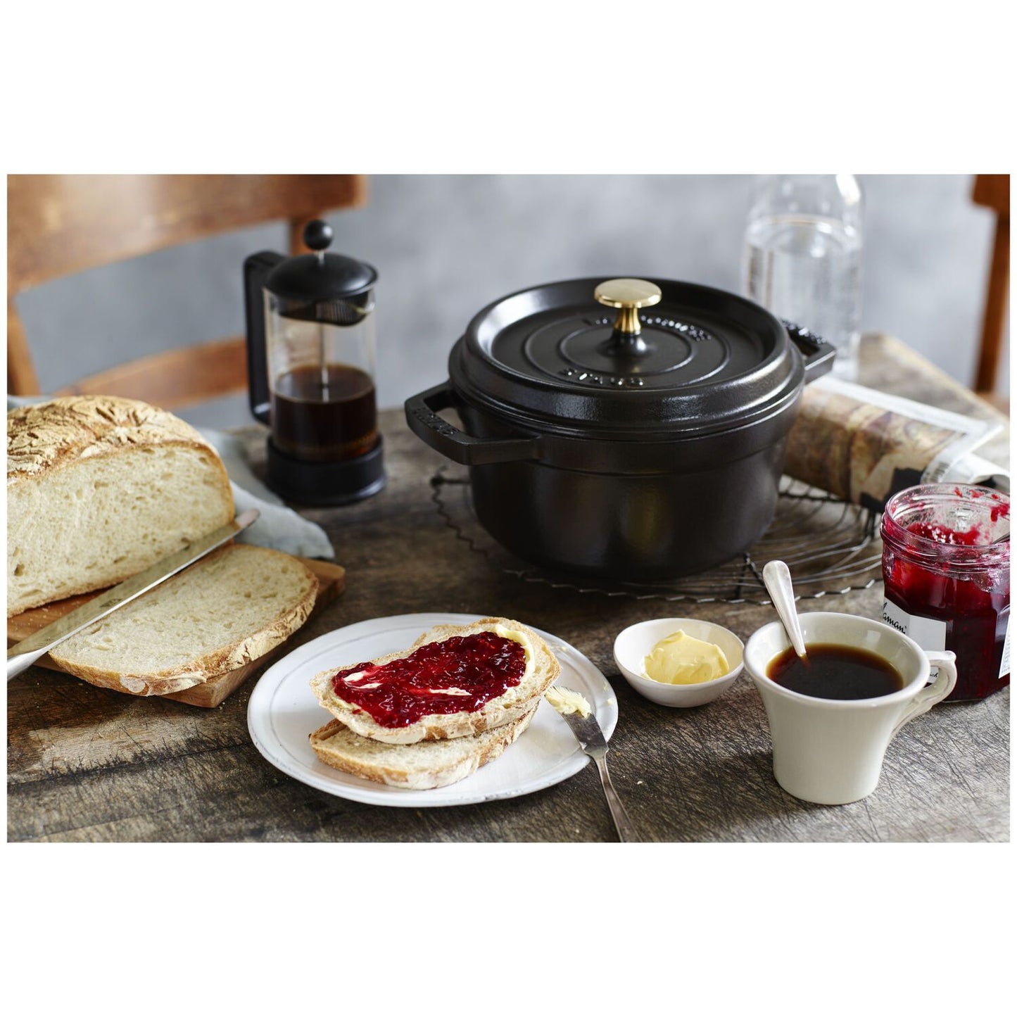Čuguna katls STAUB LA COCOTTE 20cm 2.2L, melns