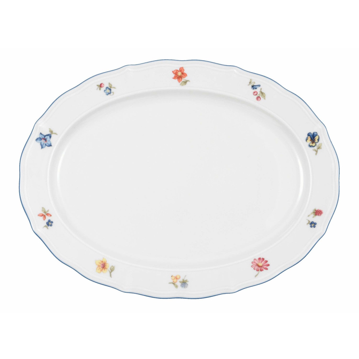 Ovāls porcelāna šķīvis Seltmann Weiden Sonate Nostalgie 31 x 23cm