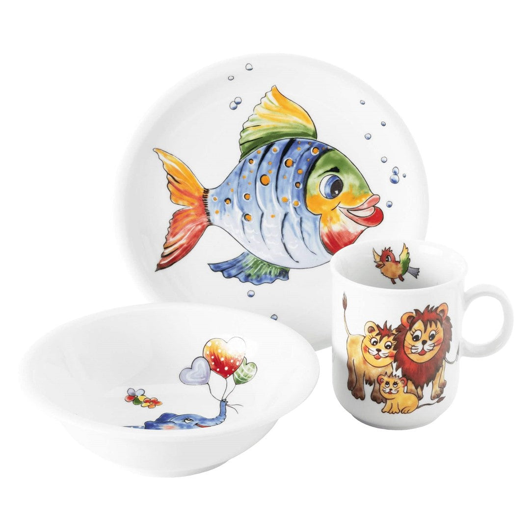 Bērnu trauku komplekts Colorful Wildlife Seltmann Weiden Compact, porcelāns