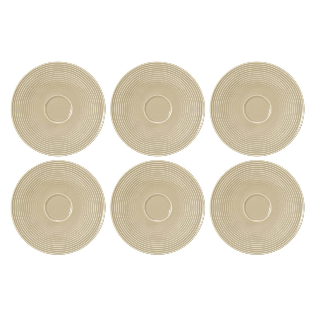 Porcelāna apakštases Seltmann Weiden Beat Color Glaze 16,5cm, 6 gab., smilškrāsas