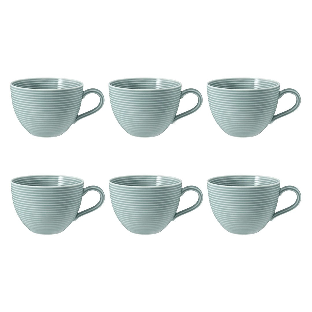 Porcelāna kafijas tases Seltmann Weiden Beat Color Glaze 350ml, 6 gab., zilas