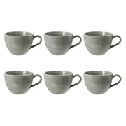 Porcelāna kafijas tases Seltmann Weiden Beat Color Glaze 350ml, 6 gab., pērļu pelēkas