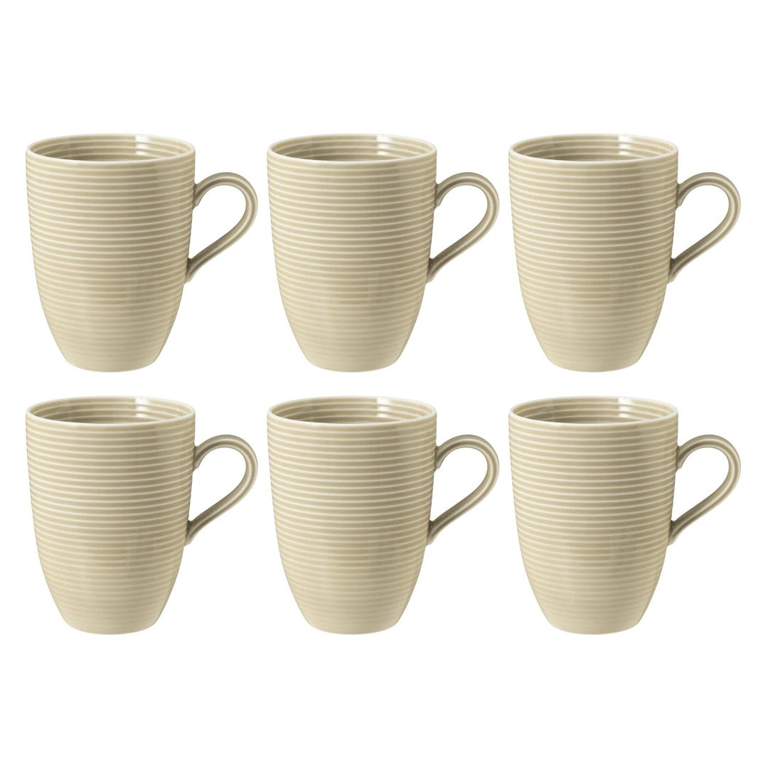 Porcelāna krūzes Seltmann Weiden Beat Color Glaze 350ml, 6 gab., smilškrāsas