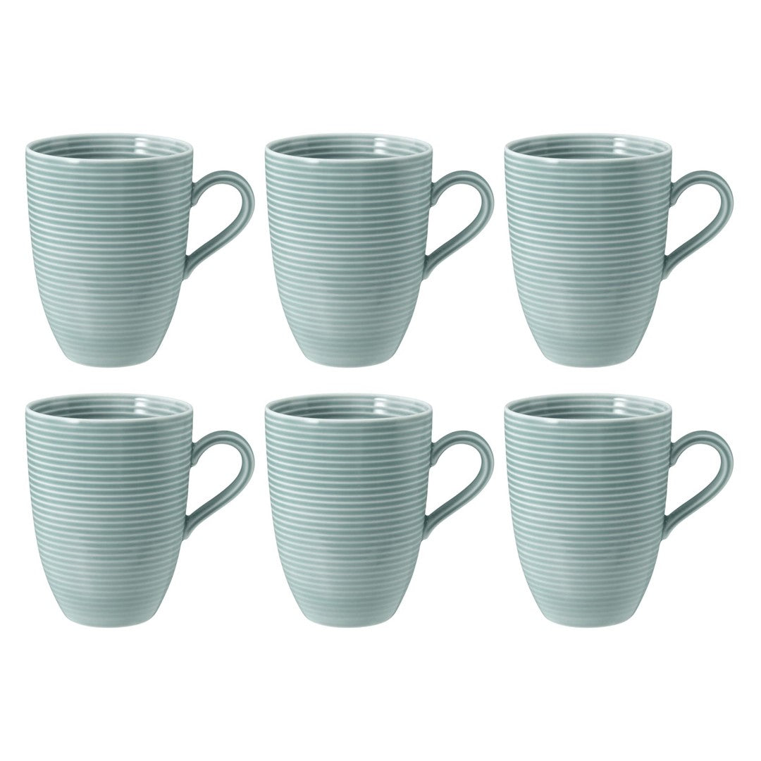 Porcelāna krūzes Seltmann Weiden Beat Color Glaze 350ml, 6 gab., zilas