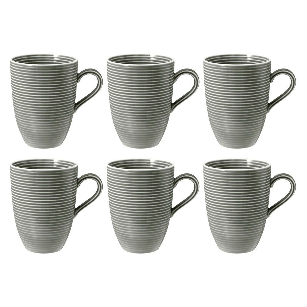 Porcelāna krūzes Seltmann Weiden Beat Color Glaze 350ml, 6 gab., pelēkas