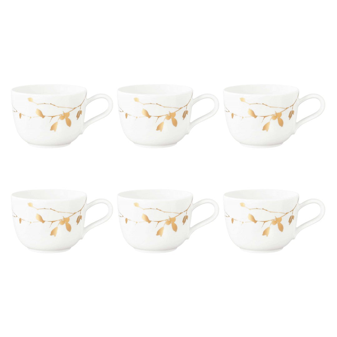 Porcelāna kafijas tases Seltmann Weiden Liberty Golden Rose Hip 0.26L, 6 gab.