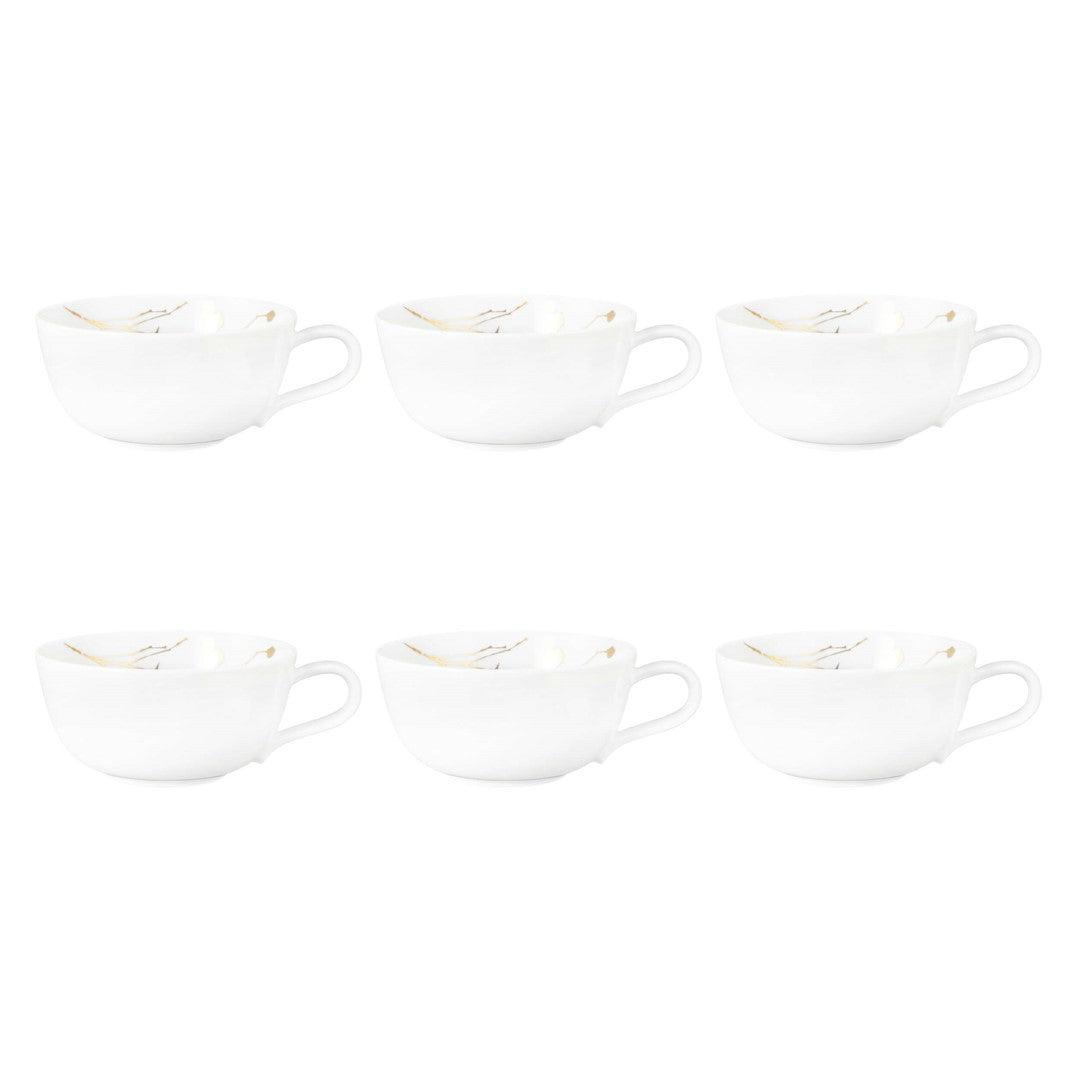 Porcelāna tējas tases Seltmann Weiden Liberty Golden Rose Hip 0.28L, 6 gab.
