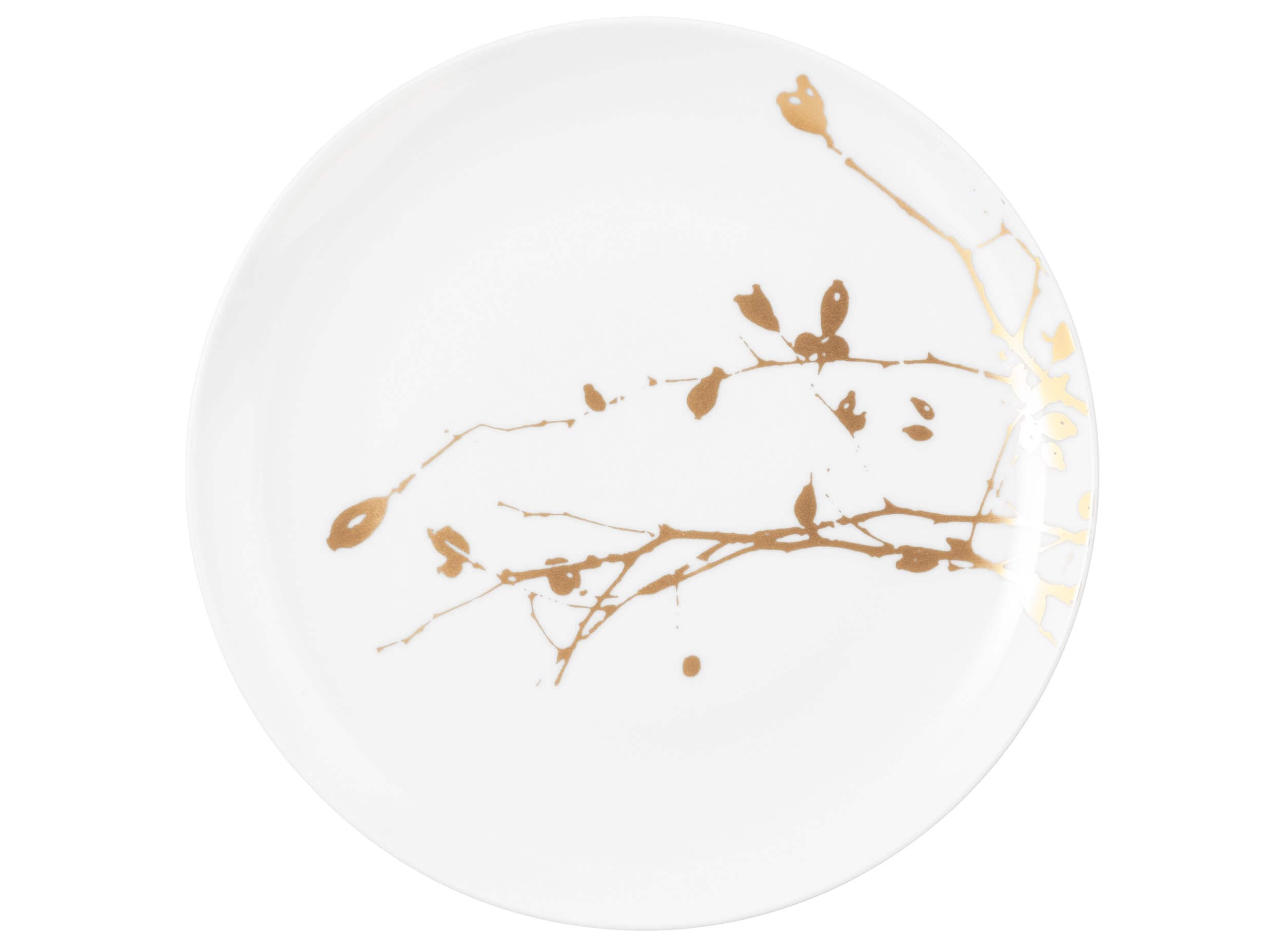 Porcelāna šķīvis Seltmann Weiden Liberty Golden Rose Hip 22.5cm, 6gab.