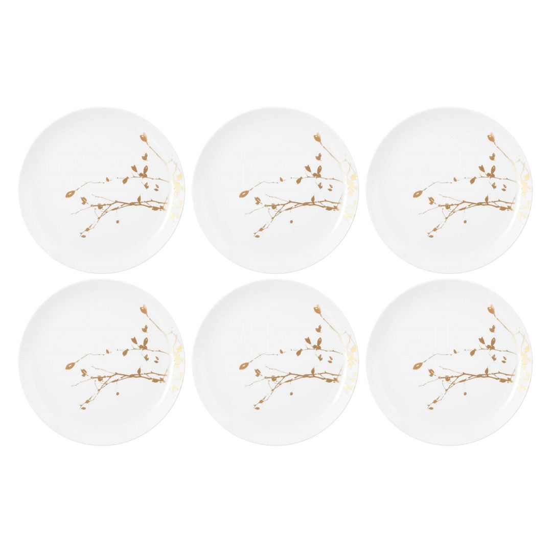 Porcelāna šķīvji Seltmann Weiden Liberty Golden Rose Hip 27.5cm, 6gab.