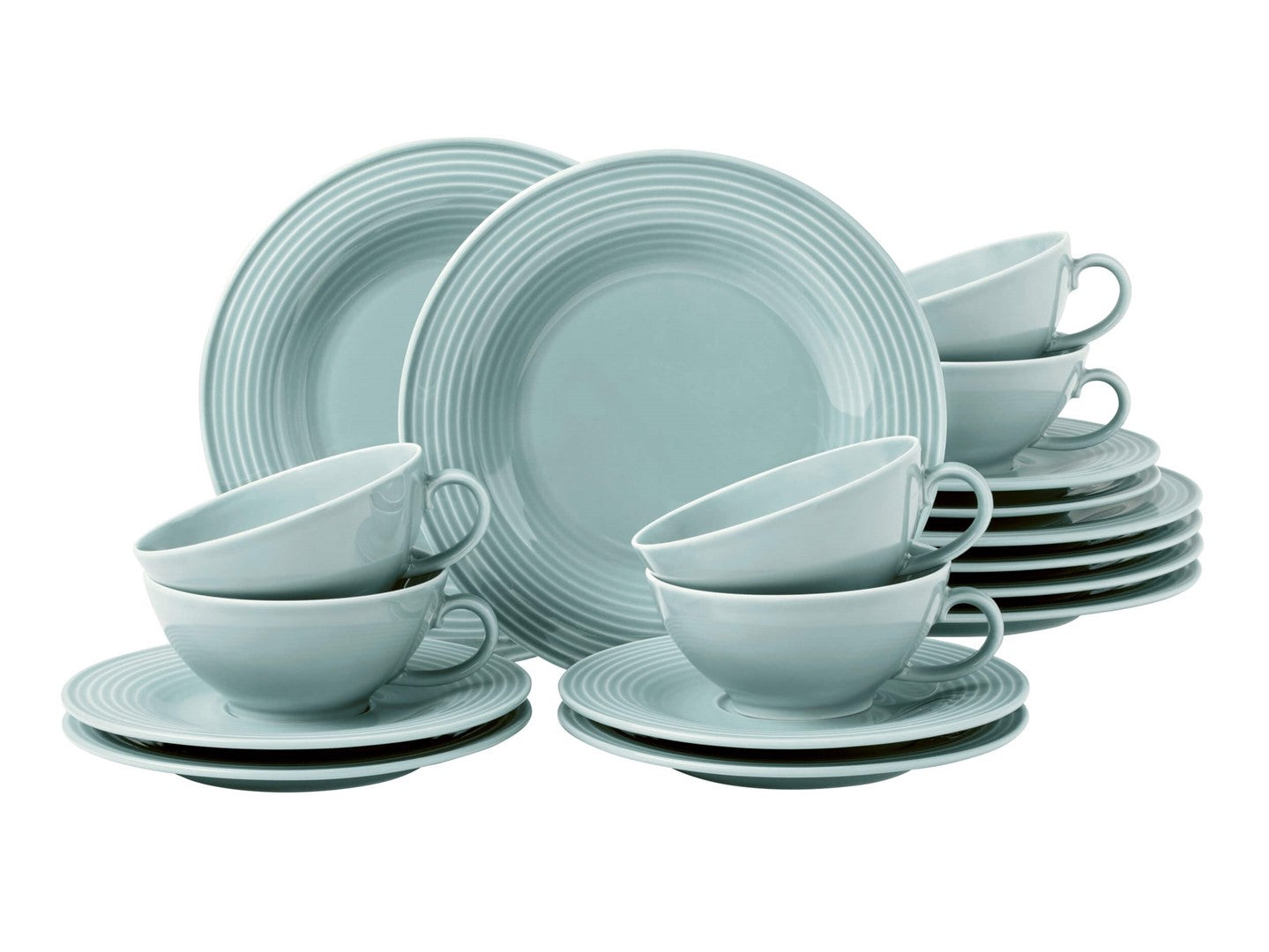 Tējas servīze Seltmann Weiden Beat Color Glaze 6 personām, zila