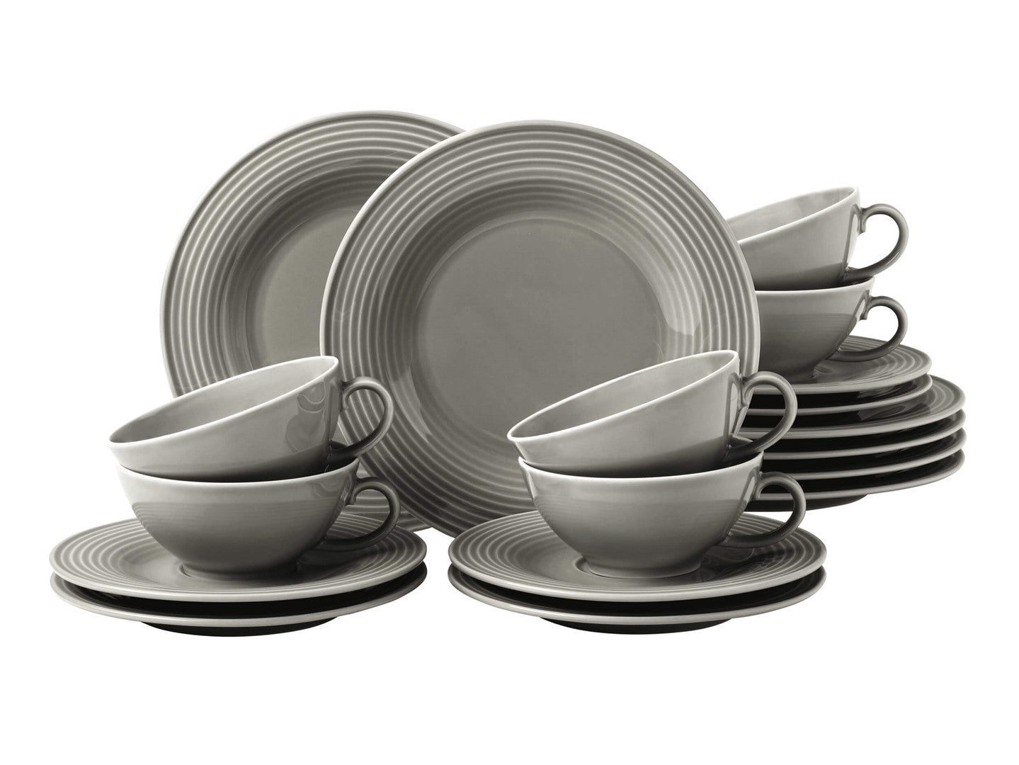 Tējas servīze Seltmann Weiden Beat Color Glaze 6 personām, pelēka