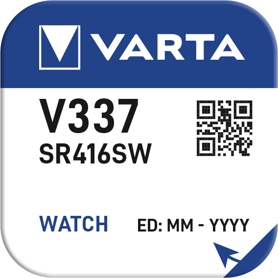 Pulksteņu baterija VARTA V337 Silver 1.55V, 1 gab.