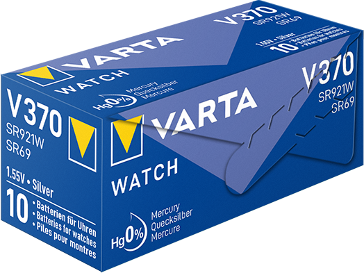 Pulksteņu baterija VARTA V370 Silver, 1.55V, 1gb.