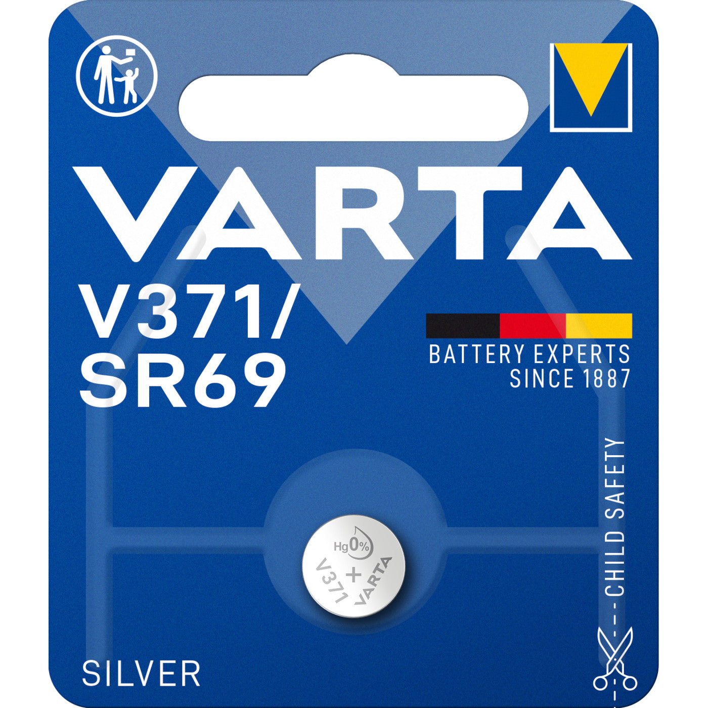 Puksteņu baterija VARTA V371/SR69 Silver, 1gb.