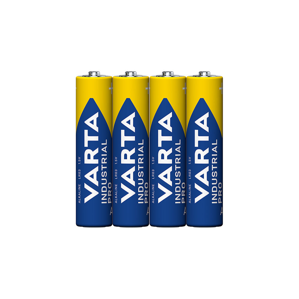 Sārma baterijas VARTA Industrial PRO Alkaline AAA 4gb. plēvē