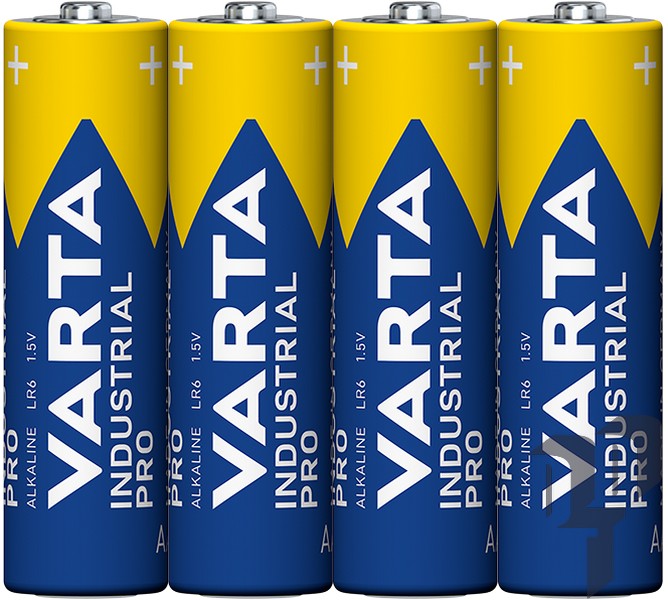 Baterijas VARTA Industrial PRO AA, 4gb. plēvē