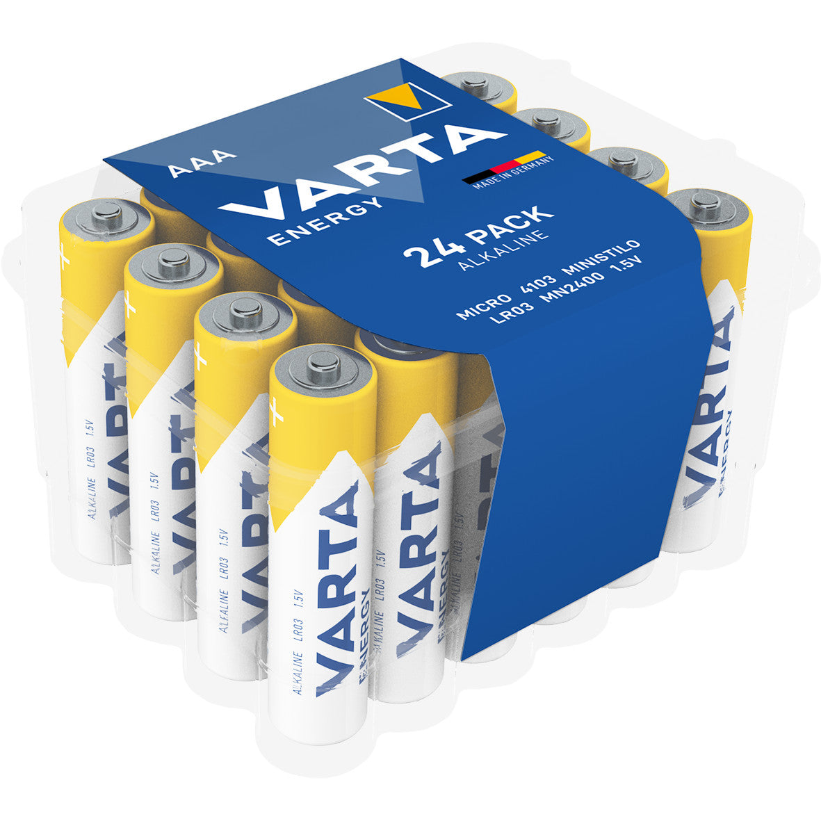 Baterijas VARTA Energy Alkaline AAA, LR03, 24gb.