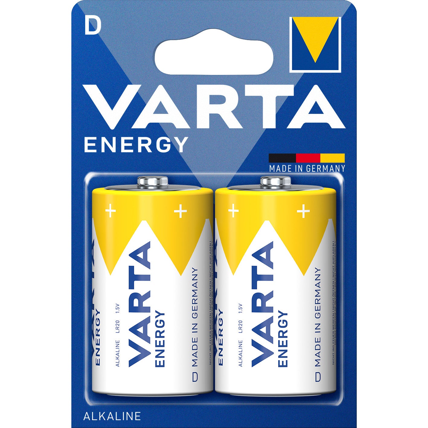 Baterijas VARTA Energy Alkaline D, LR20, 2gb.