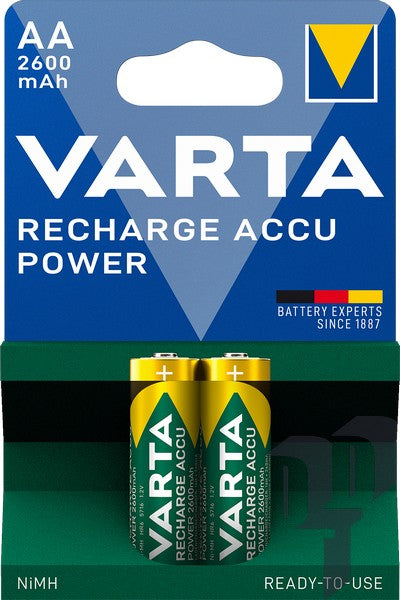 Baterijas lādējamas AA VARTA Recharge Accu Power 2600mAh 2gb.