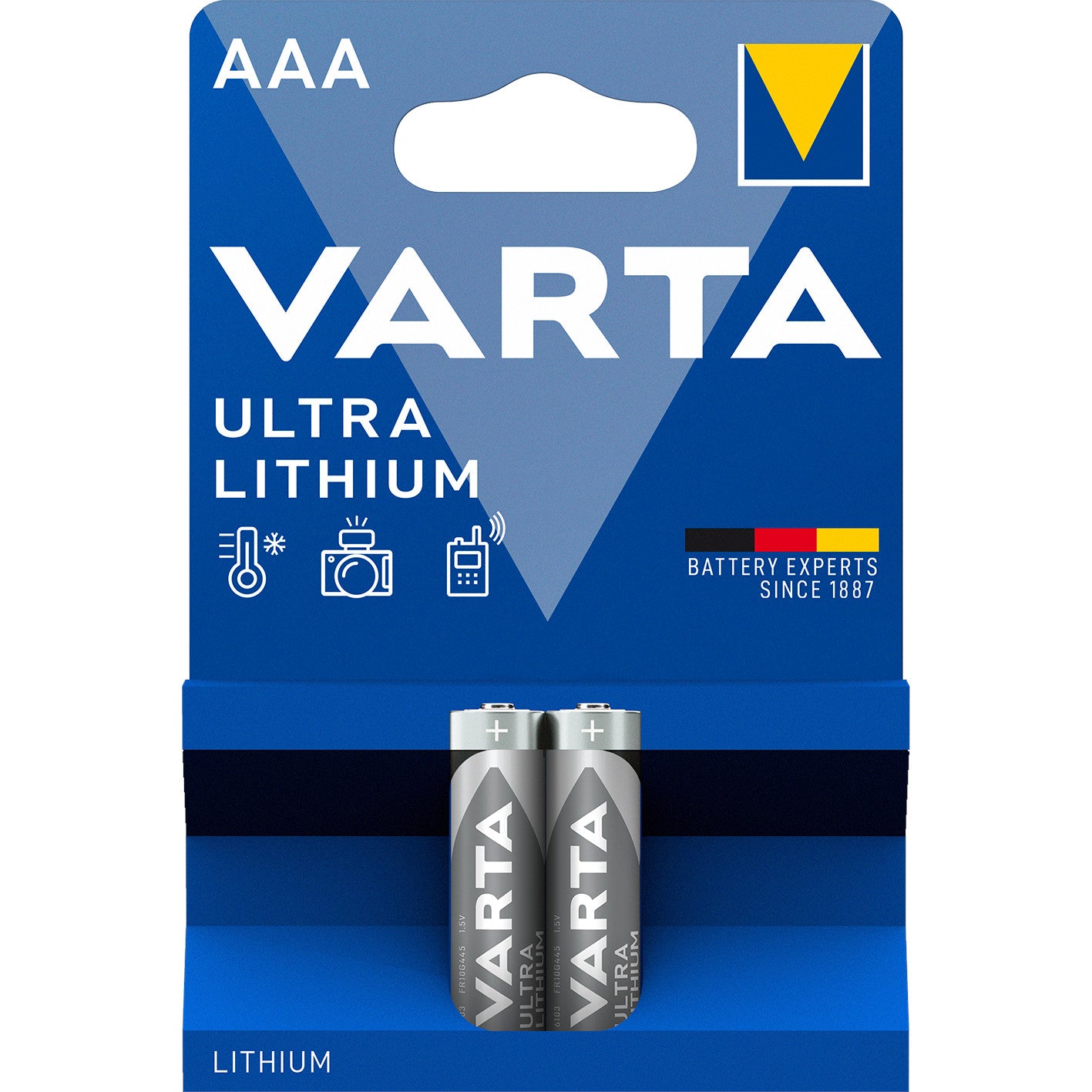Baterijas AAA VARTA Ultra Lithium, 2gb.