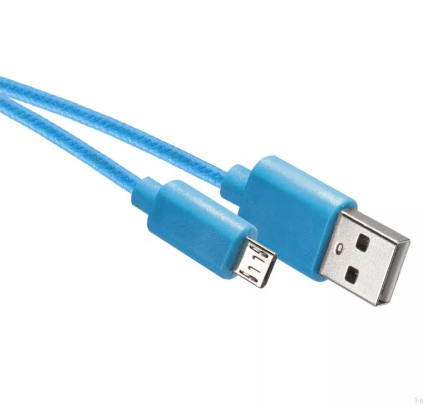 Lādētājs/savienojuma vads USB A spraudnis-USB micro B spraudnis 1m zils EMOS