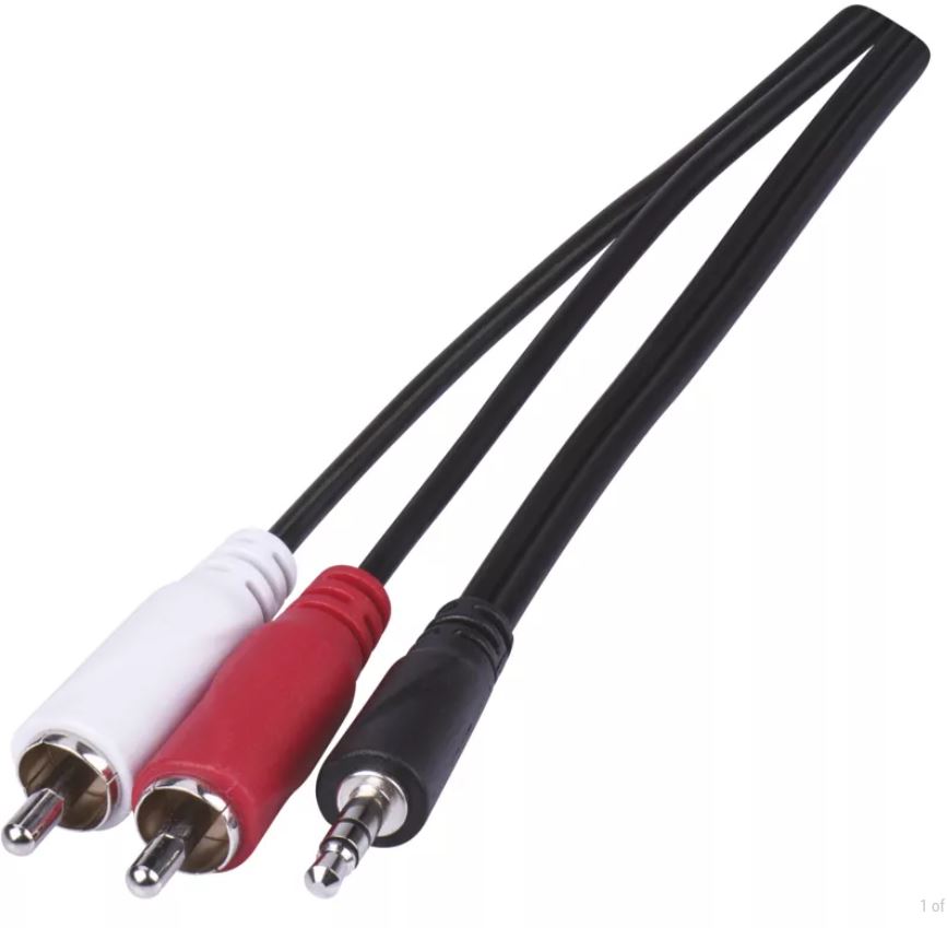 Savienojuma vads 3.5mm spraudnis - 2RCA spraudnis 3m EMOS