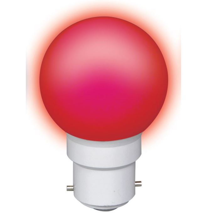 LED spuldze Sylvania BALL B22 0.5W IP44 sarkana