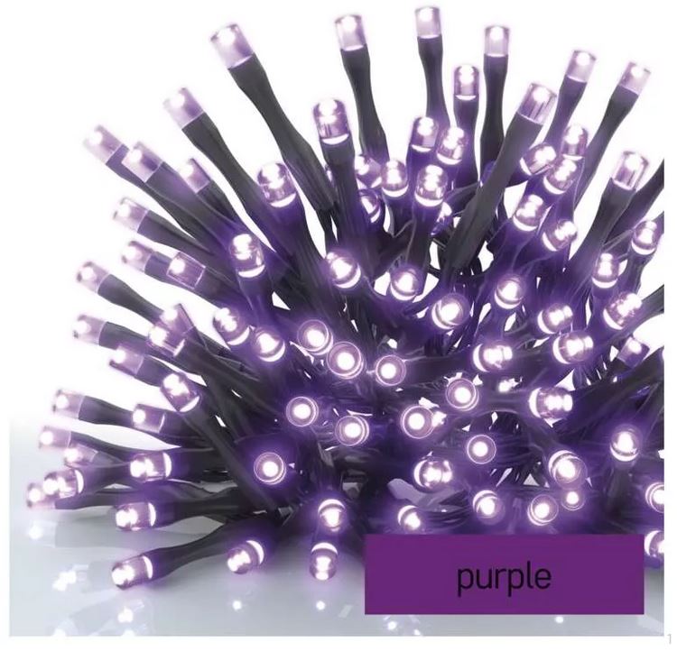 Standarta LED savienojošā virtene, 10 m, lietošanai ārā un iekštelpās, violeta EMOS