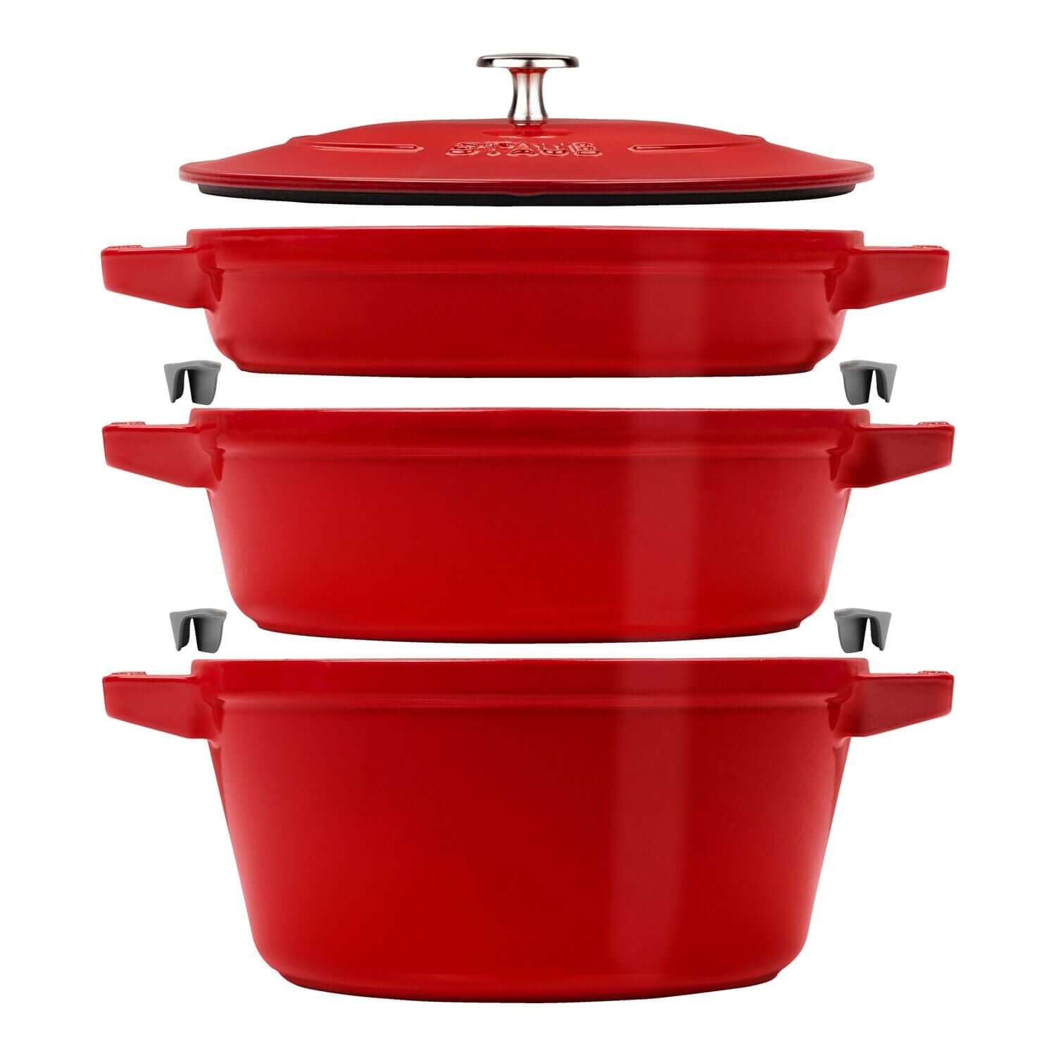 Čuguna katla, dziļās pannas un pannas komplekts Staub Stackable 24cm