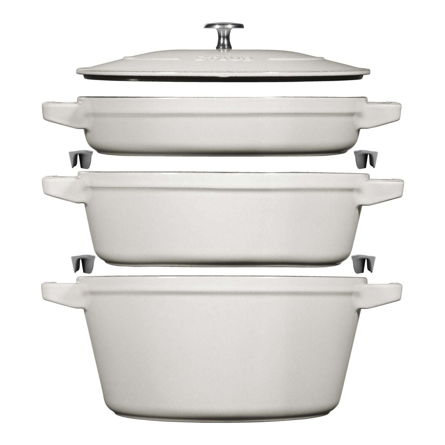 Čuguna katla, dziļās pannas un pannas komplekts Staub Stackable 24cm