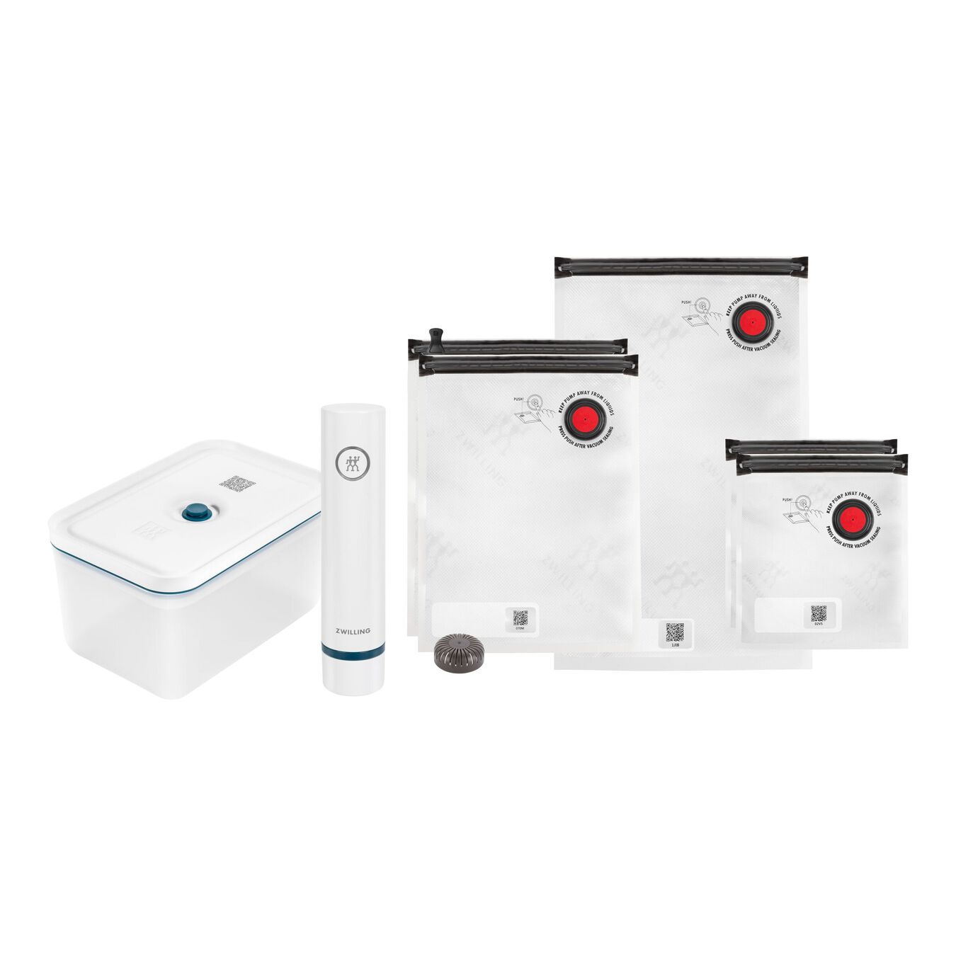 Vakuumā iepakošanas starta komplekts ar sūknīti ZWILLING FRESH & SAVE 7pr.