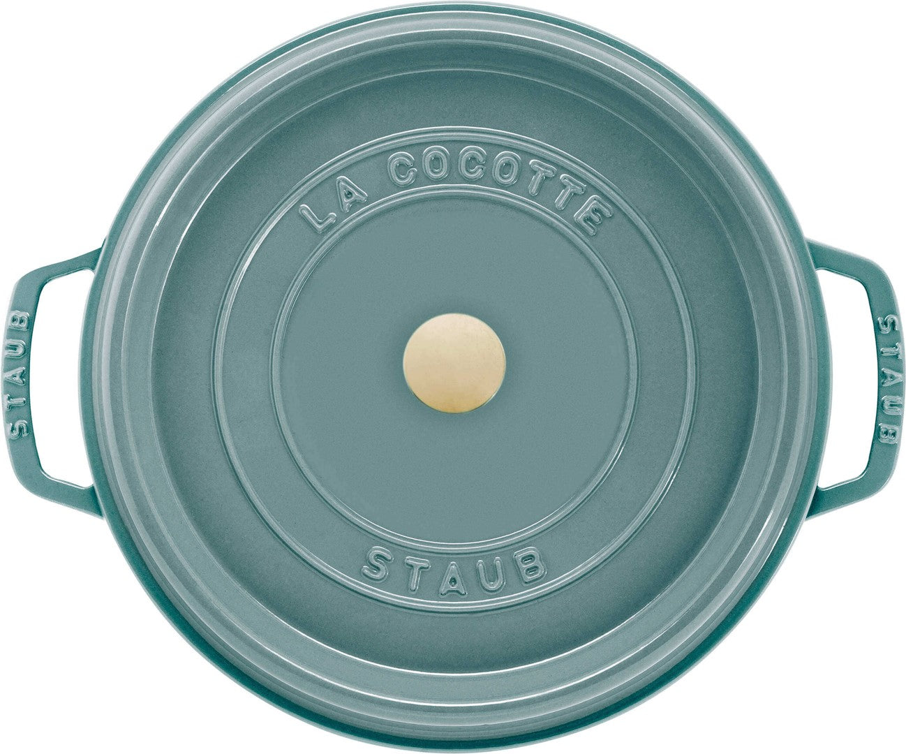 Emaljēts čuguna katls ar vāku Staub 26cm 5.2L La Cocotte, zaļš