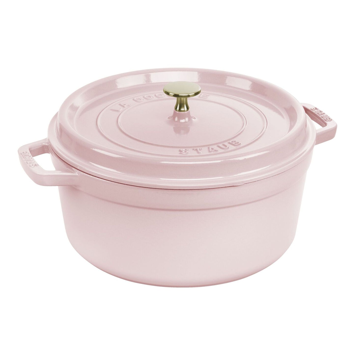 Emaljēts čuguna katls ar vāku 26cm Staub La Cocotte 5.2L rozā Emaljēts čuguna katls ar vāku 26cm Staub La Cocotte 5.2L rozā