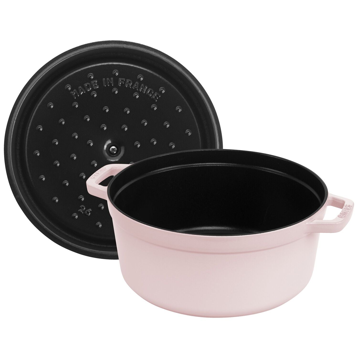 Emaljēts čuguna katls ar vāku 26cm Staub La Cocotte 5.2L rozā
