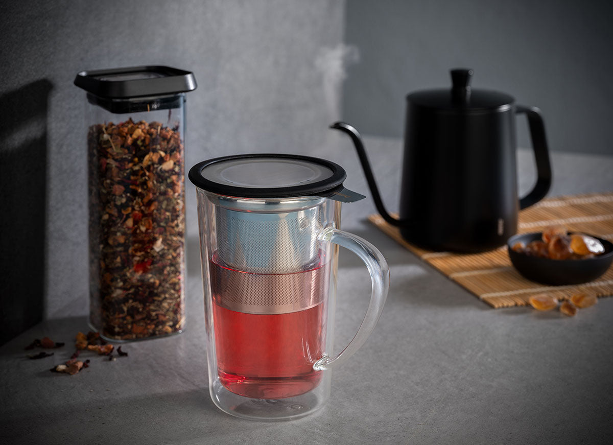 Dubultsienu tējas krūze ar filtru GEFU MIRA