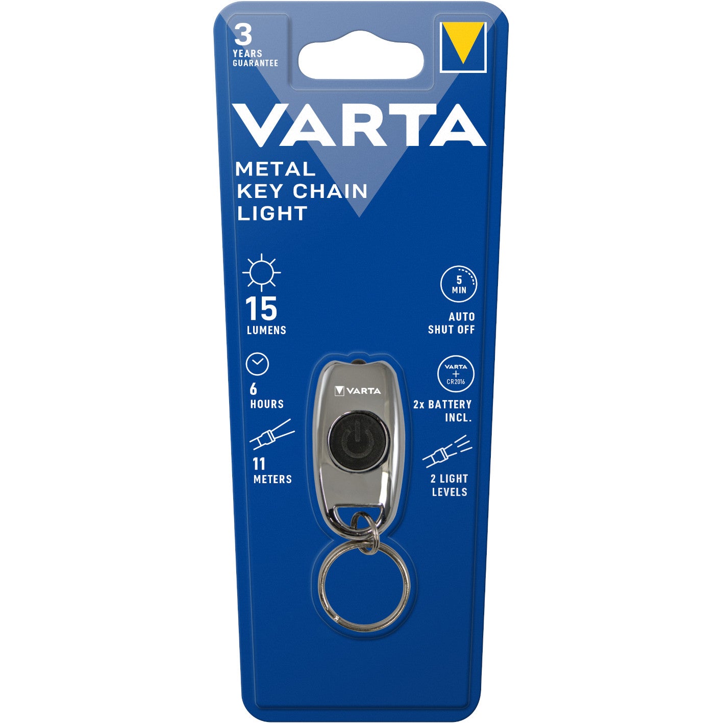 LED lukturis - piekariņš VARTA Metal Key Chain Light, 2 x CR2016