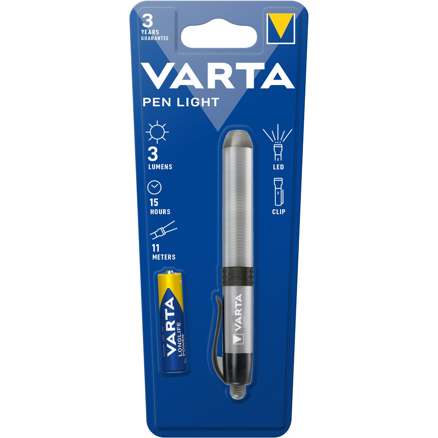LED lukturis VARTA Aluminium Pen Light