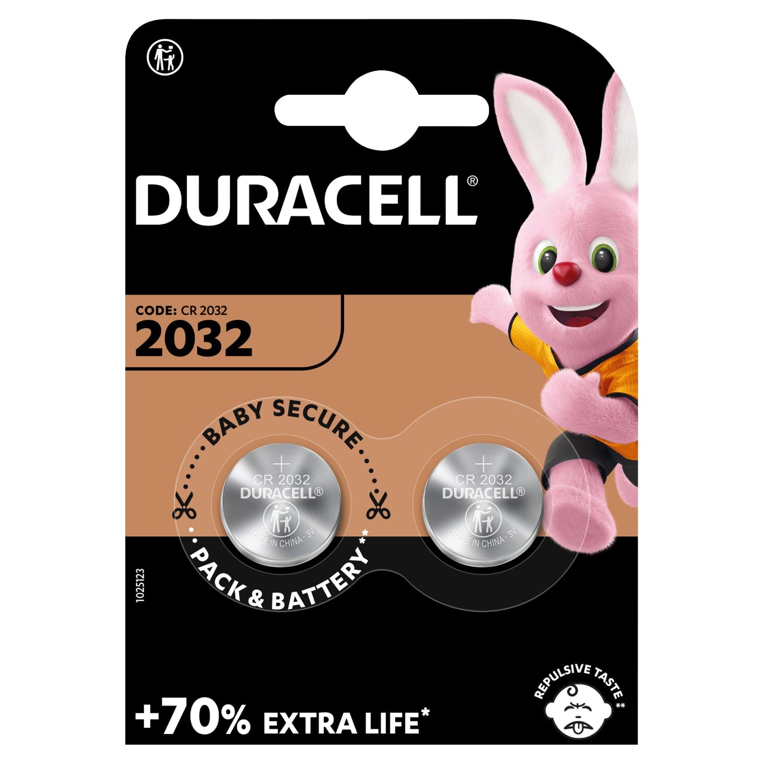 Baterijas DL2032/CR2032 Duracell Electronics Lithium 3V 2gb.