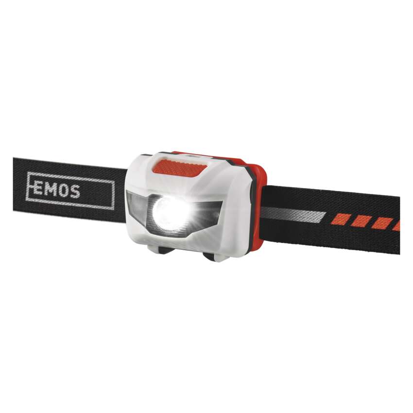 LED galvas lukturis EMOS 1W+ 2x sarkanas LED 85lm 65m (3xAAA)