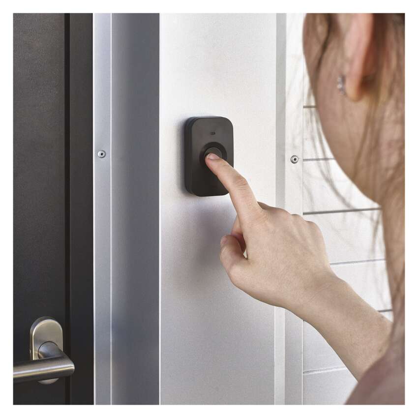 Bezvadu durvju zvans EMOS P5730 3xAAA melns