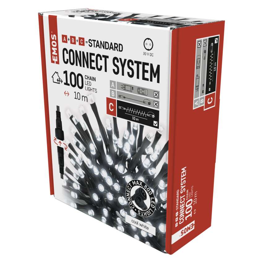 Savienojamā virtene EMOS Connect System 10m, IP44, bez barošanas bloka, auksti balta