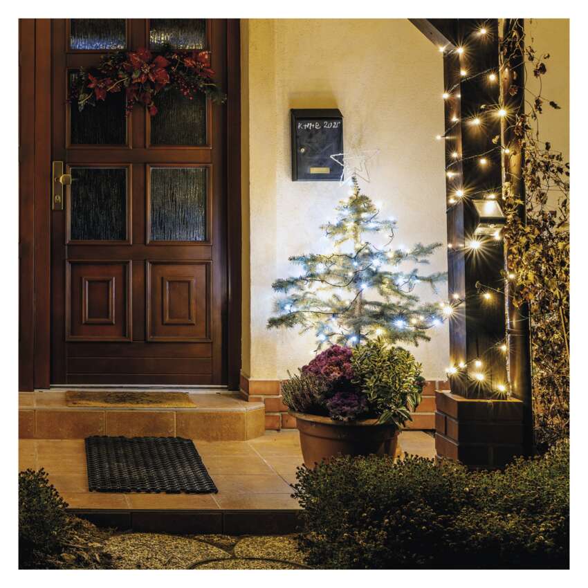Standarta LED savienojošā virtene, 10 m, lietošanai ārā, silti/auksti balta EMOS Standarta LED savienojošā virtene, 10 m, lietošanai ārā, silti/auksti balta EMOS