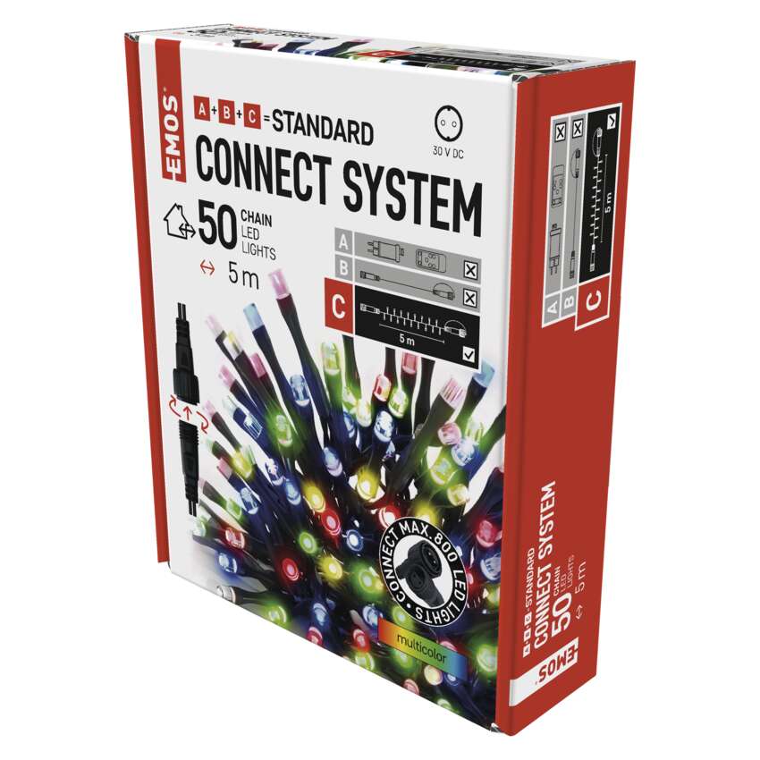 Savienojamā virtene EMOS Connect System 5m, IP44, bez barošanas bloka, krāsaina