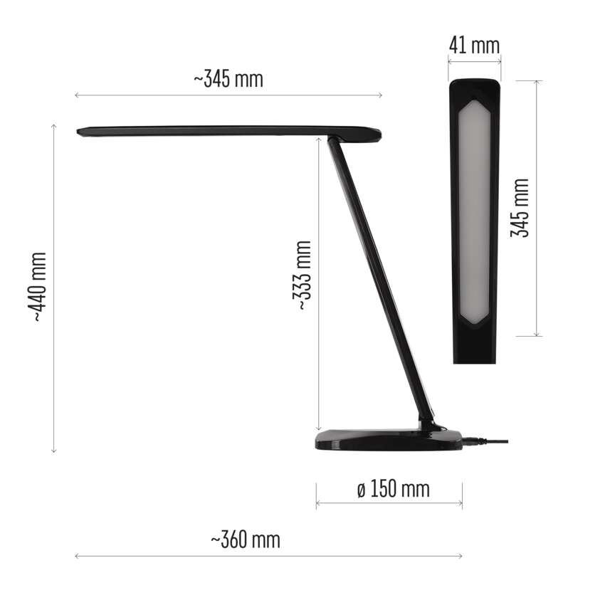 LED galda lampa EMOS CHASE LED 7.8W 450lm 3K/4K/6K melna LED galda lampa EMOS CHASE LED 7.8W 450lm 3K/4K/6K melna