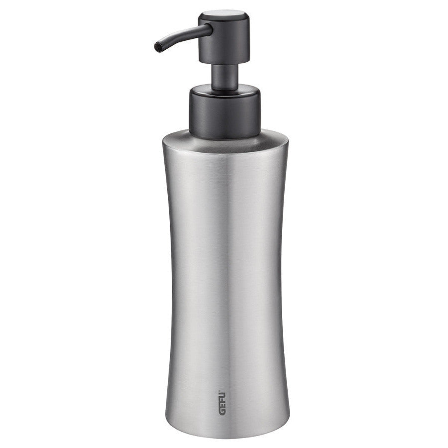 Tērauda pudele ar dozatoru GEFU SWIFT 230ml, ziepēm, trauku mazgājamam līdzeklim, dezinfekcijas līdzeklim