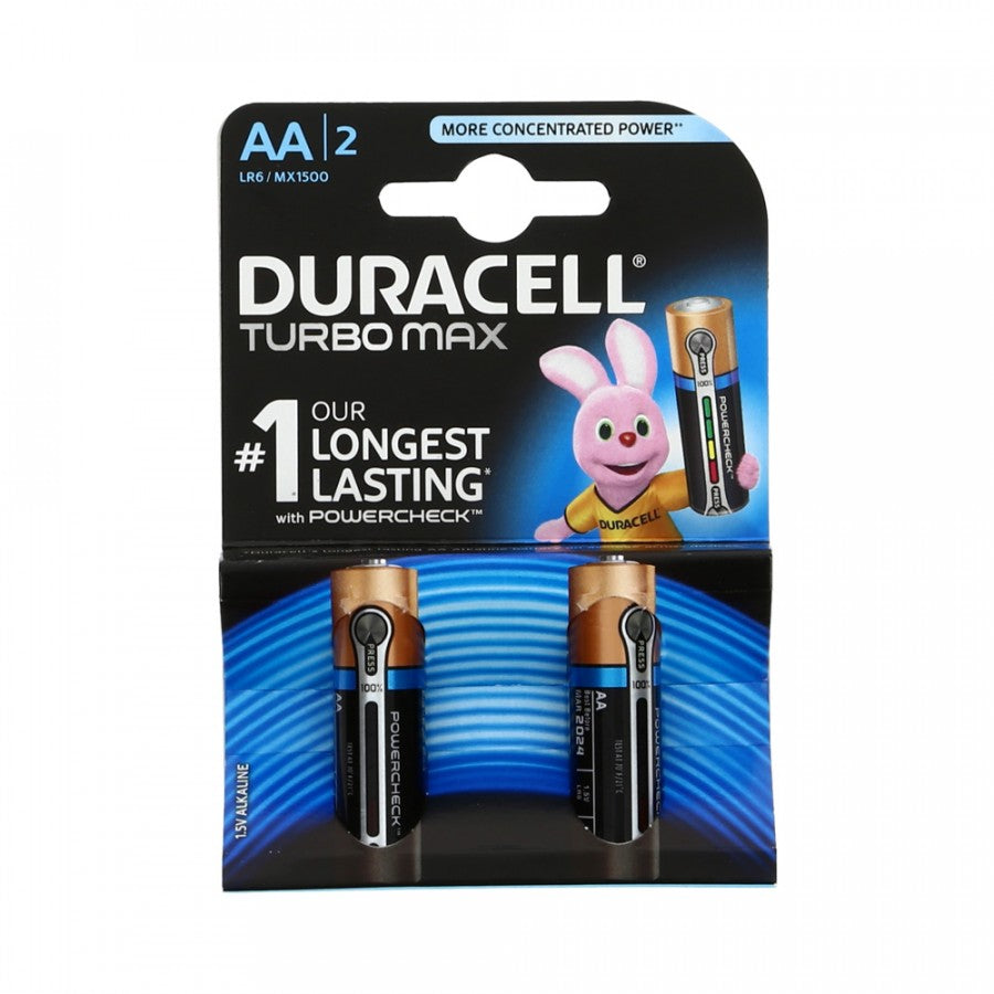 Baterijas Duracell AA Turbo MAX Alkaline 2gb.