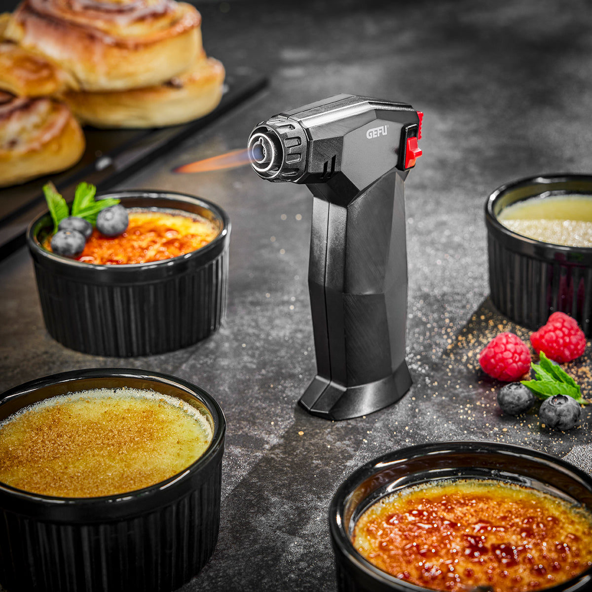 Creme Brulee komplekts GEFU ZUCA 5 priekšmeti Creme Brulee komplekts GEFU ZUCA 5 priekšmeti